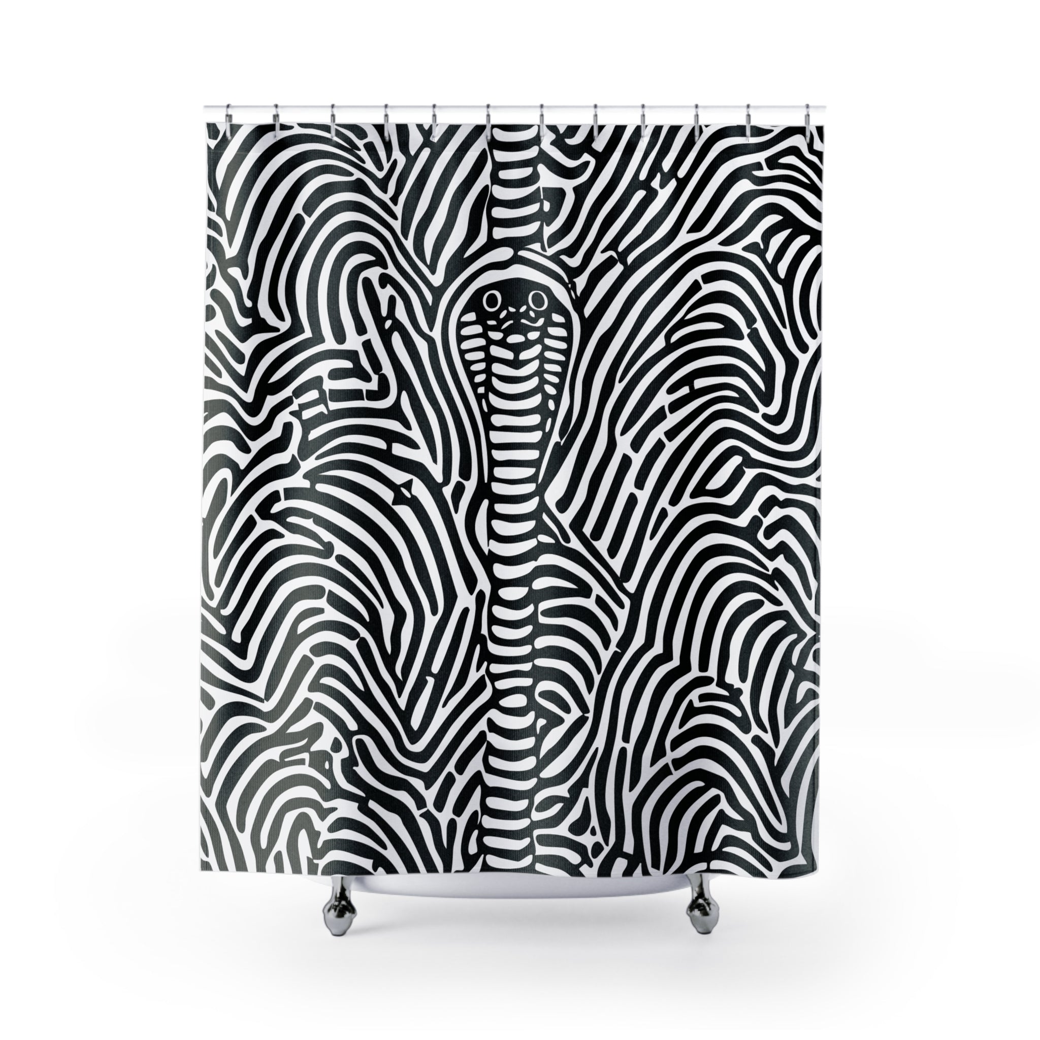 Oh My a Cobra Design Blackish Shower Curtain