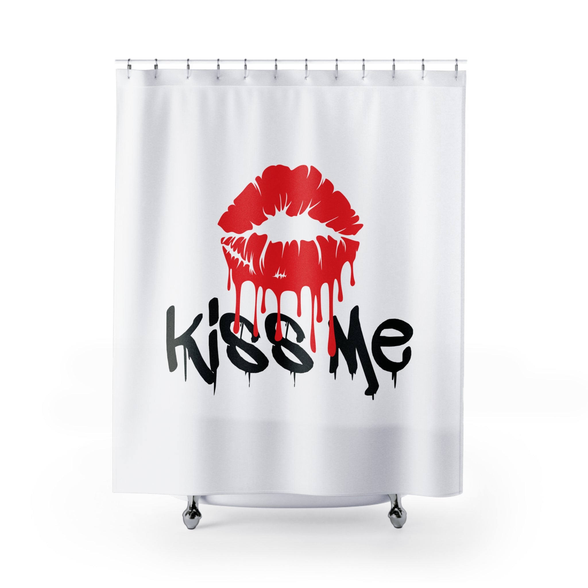 Chic Kiss Me Dripping Lips Shower Curtain