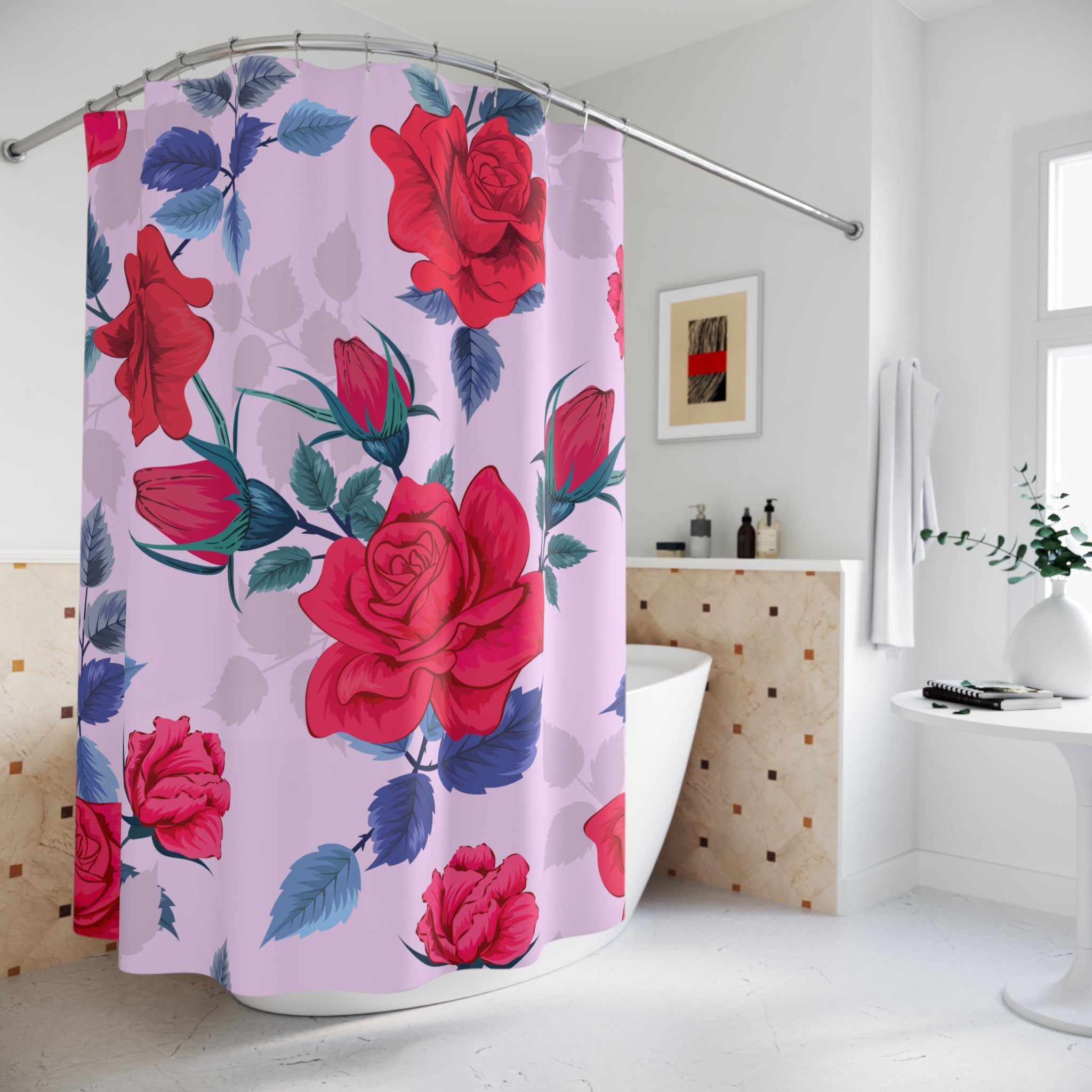 Rosey Sister Naturalish Shower Curtain