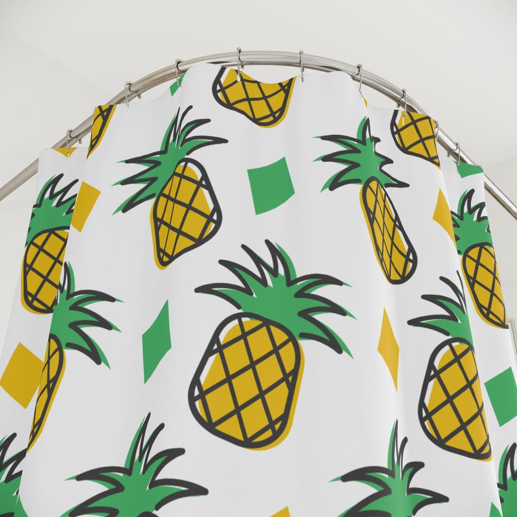 Couple of Pinapples Wink Pattern Shower Curtain