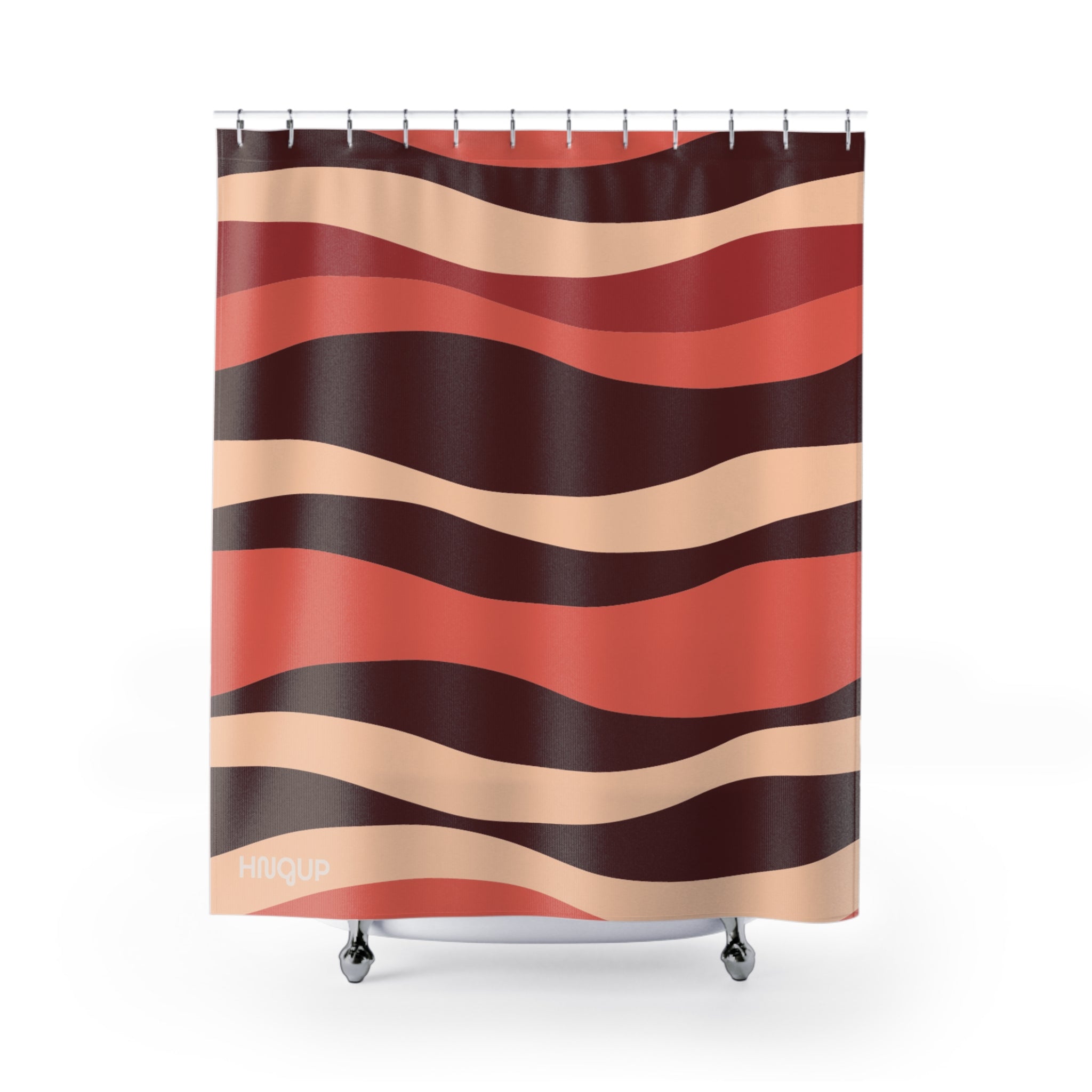 Stylish Abstract Minimalist Shower Curtains - Boho Bathroom Decor, Modern Home Accent, Retro Wave Design, Gift for Housewarming, Bathroom Makeover