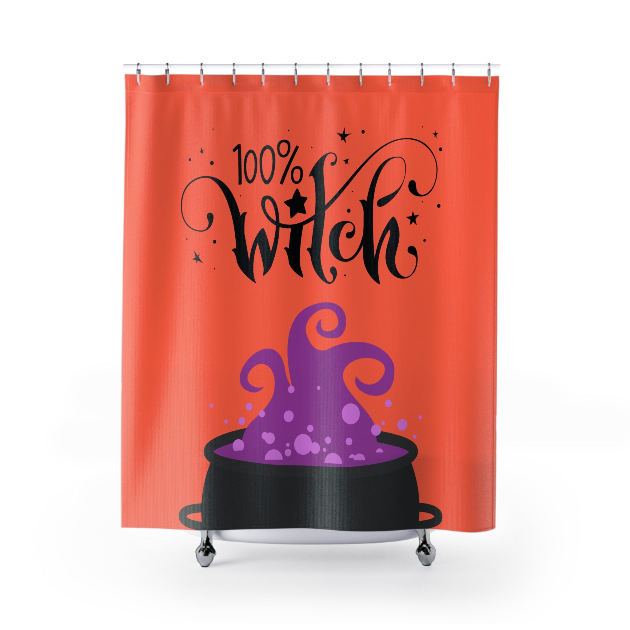 Witchy Shower Curtain, 100% Witch Decor, Halloween Bathroom, Witchy Vibe Home Decor, Gifts for Witches, Fun Bath Accessories