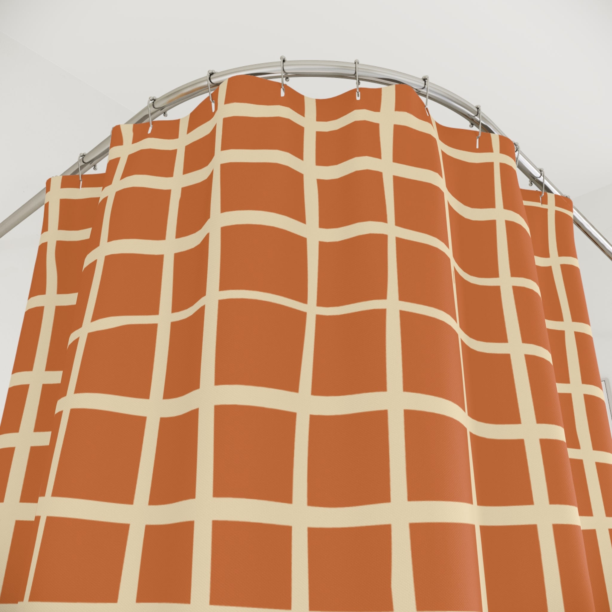 Geometric Patterned Shower Curtain, Modern Bathroom Decor, Stylish Home Accents, Unique Gift Idea, Vibrant Color Palette