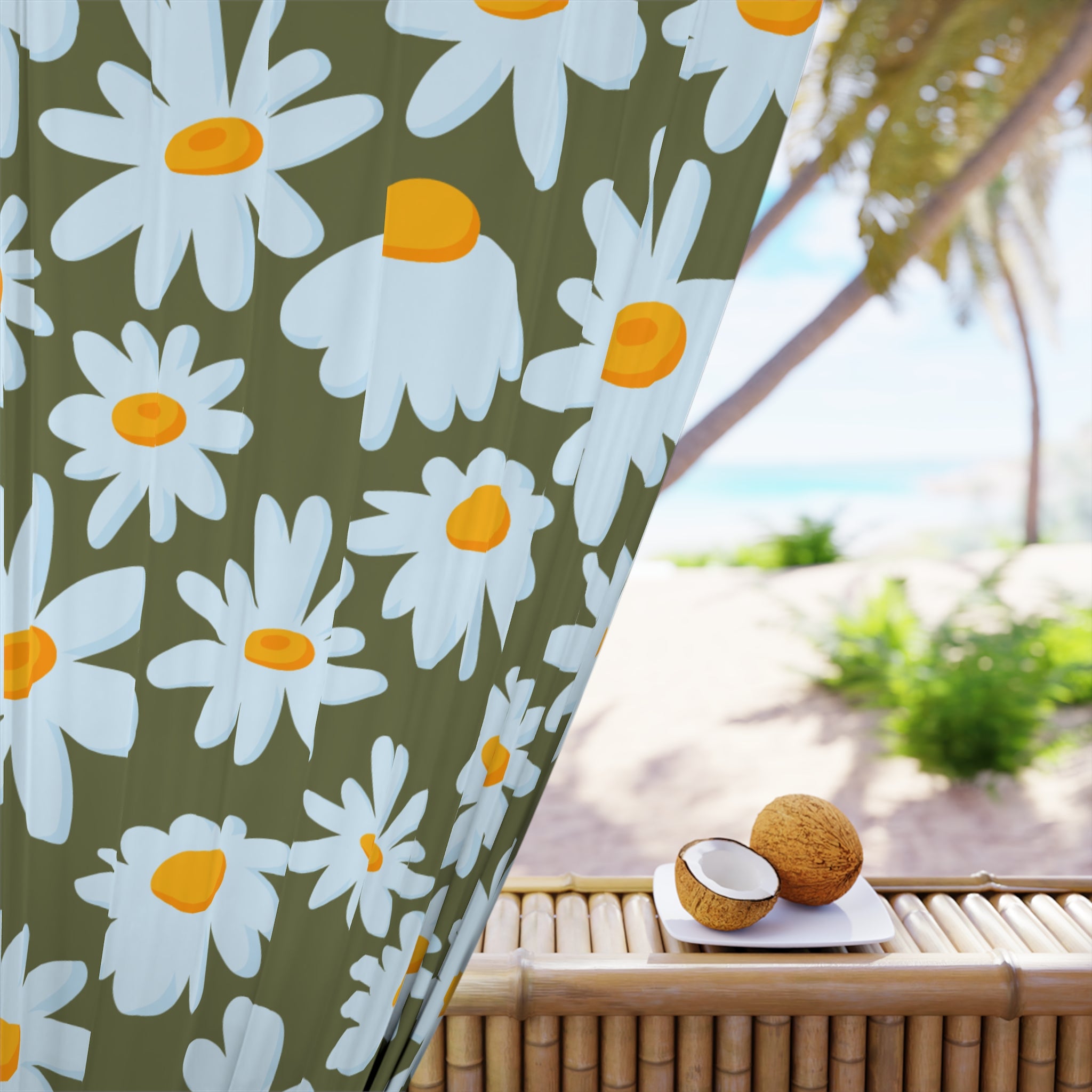 Daisy Field Naturalish Blackout Window Curtain