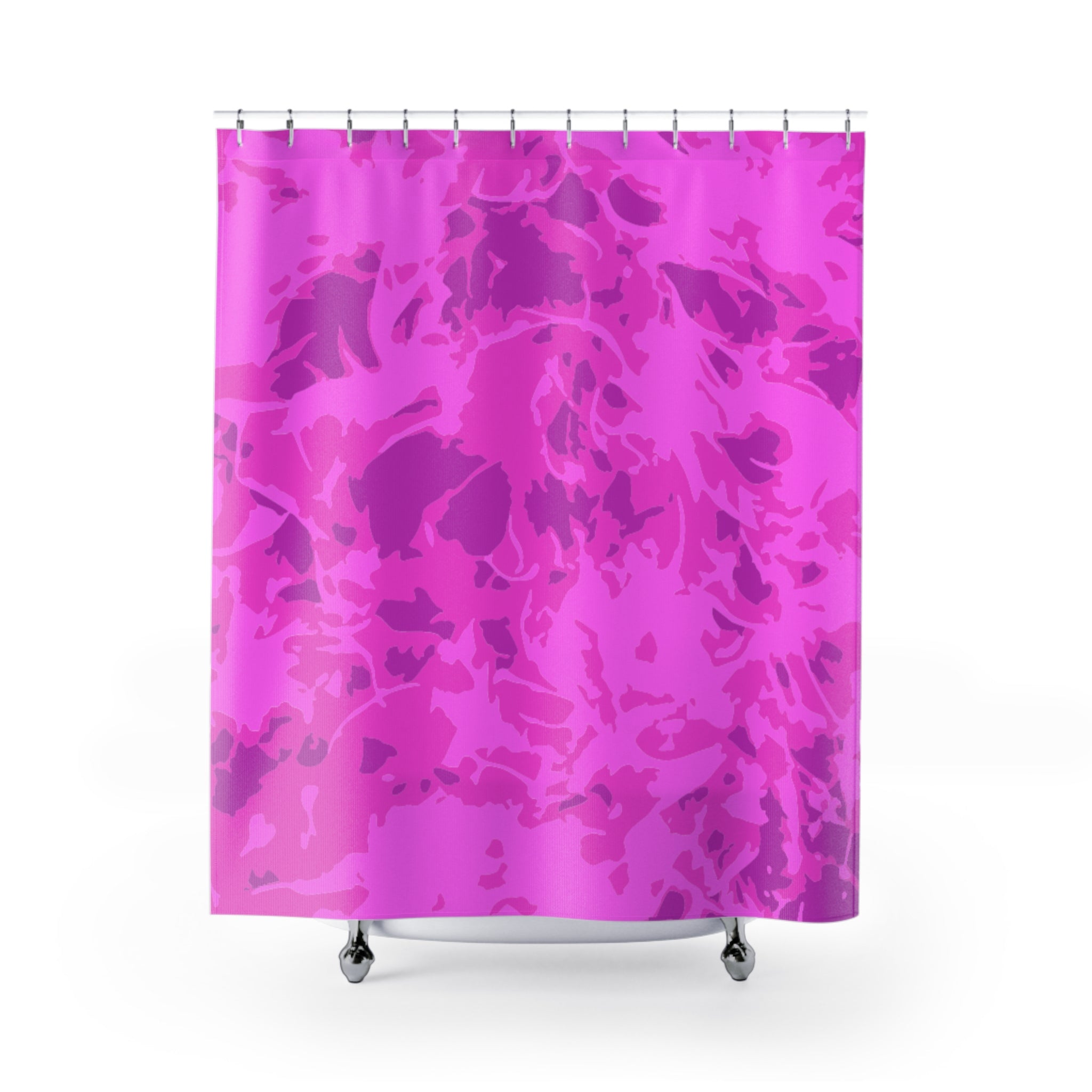 Vibrant Pink Stuff Texture Style Shower Curtain
