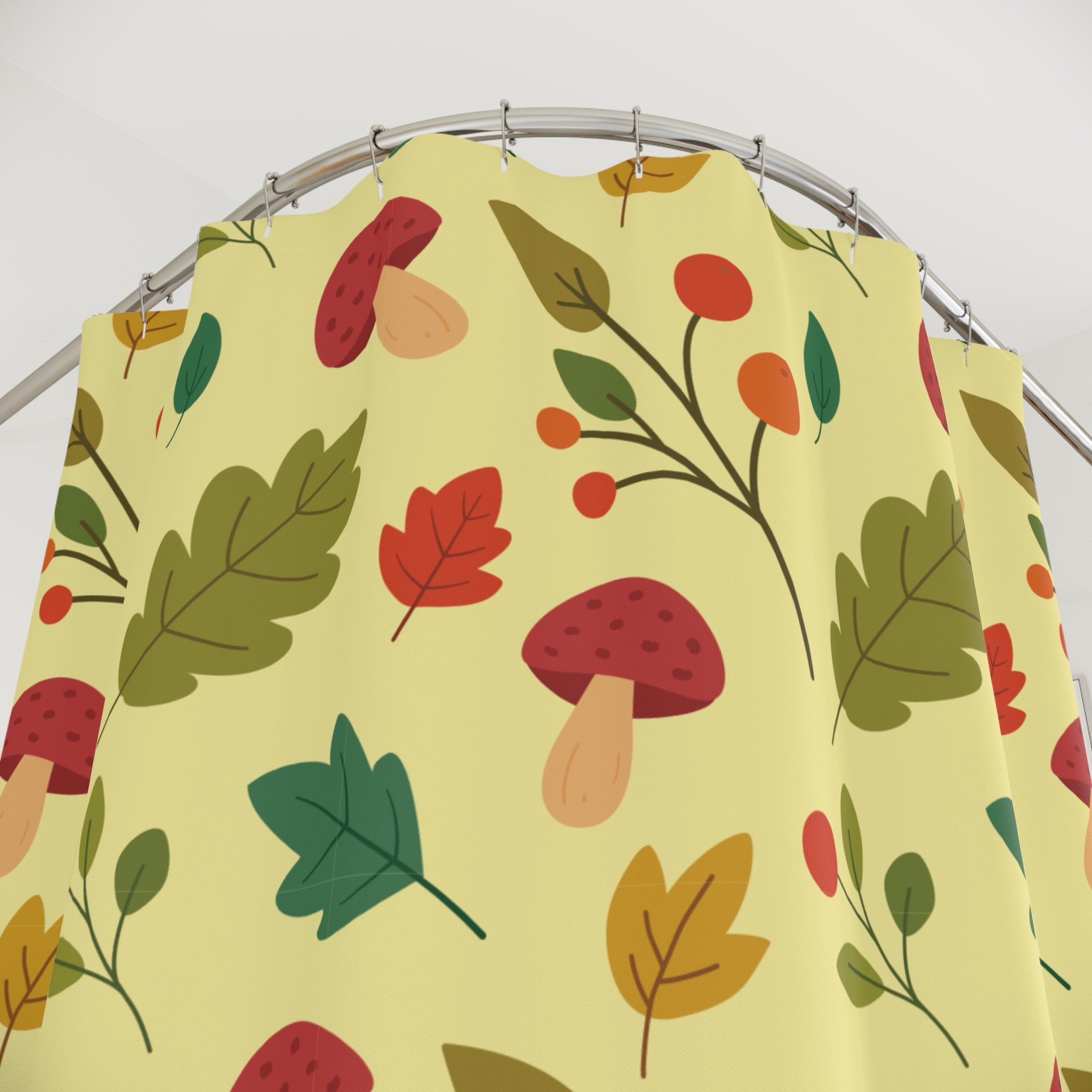 Autumn Leaves Shower Curtain, Fall Decor, Bathroom Accessory, Nature-Inspired Home, Seasonal Design, Gift for Gardeners, Cozy Vibes