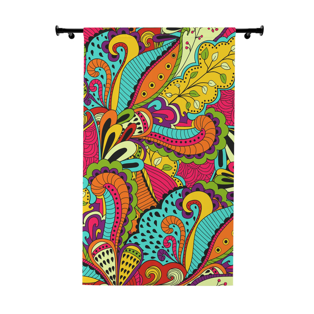 Spiral Pile Pattern Blackout Window Curtain