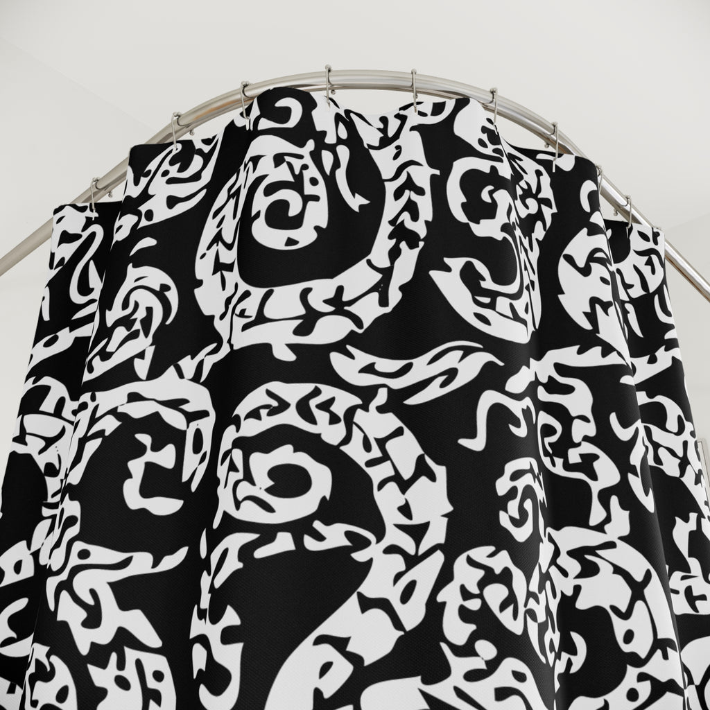 A Little Snaky Patterned Shower Curtain