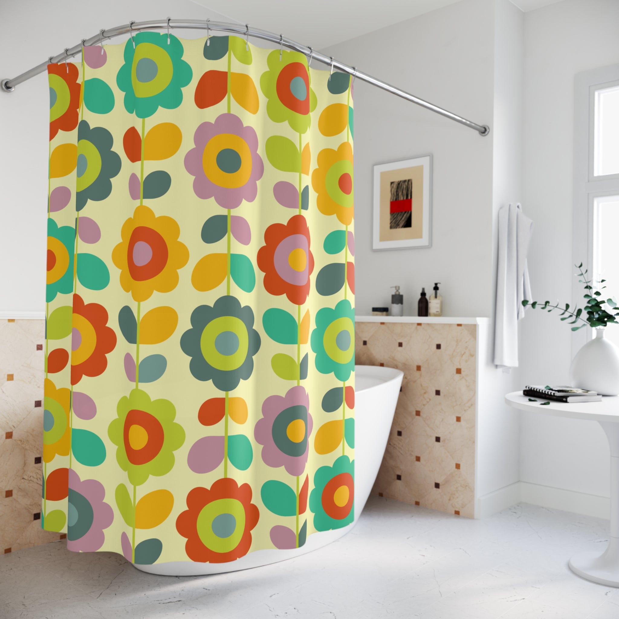 Crazy in Love Floral Shower Curtains
