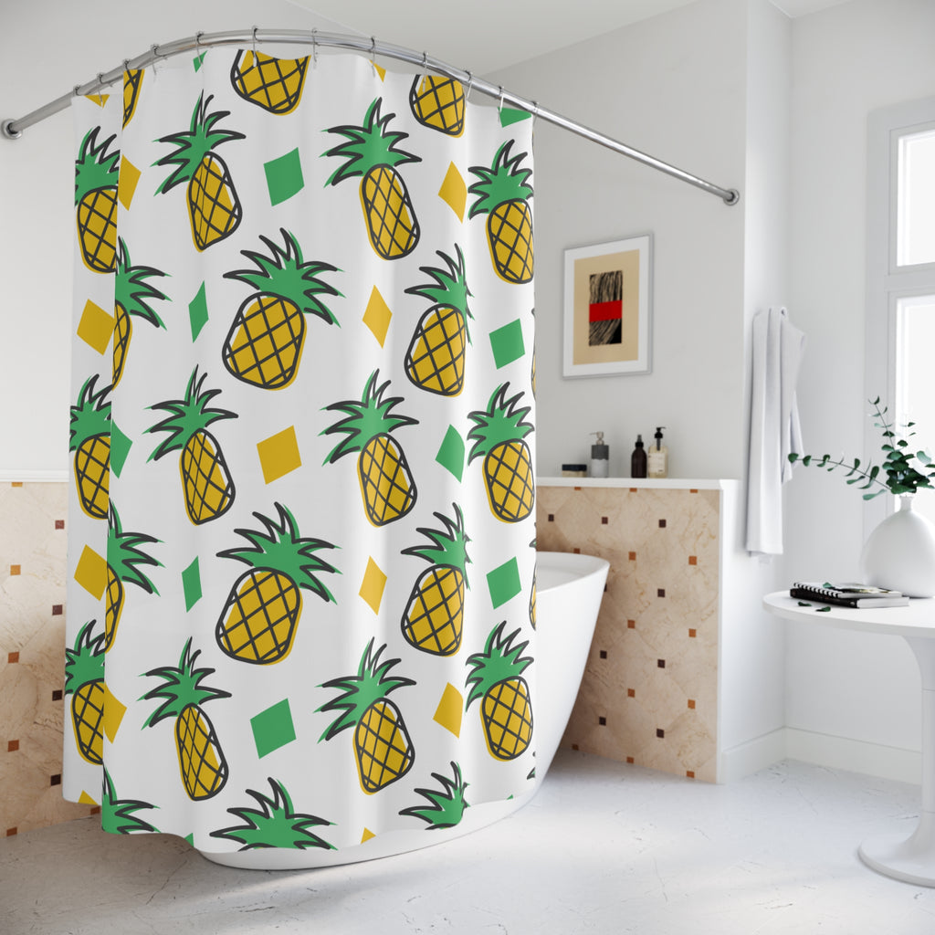 Couple of Pinapples Wink Pattern Shower Curtain