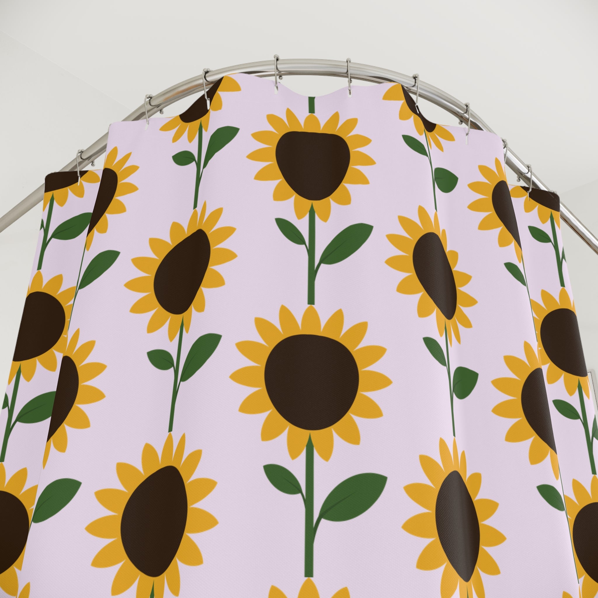 Sunflower Shower Curtain, Floral Bathroom Decor, Sunshine Home Accessories, Happy Vibes Shower Decor, Summer Wedding Gift