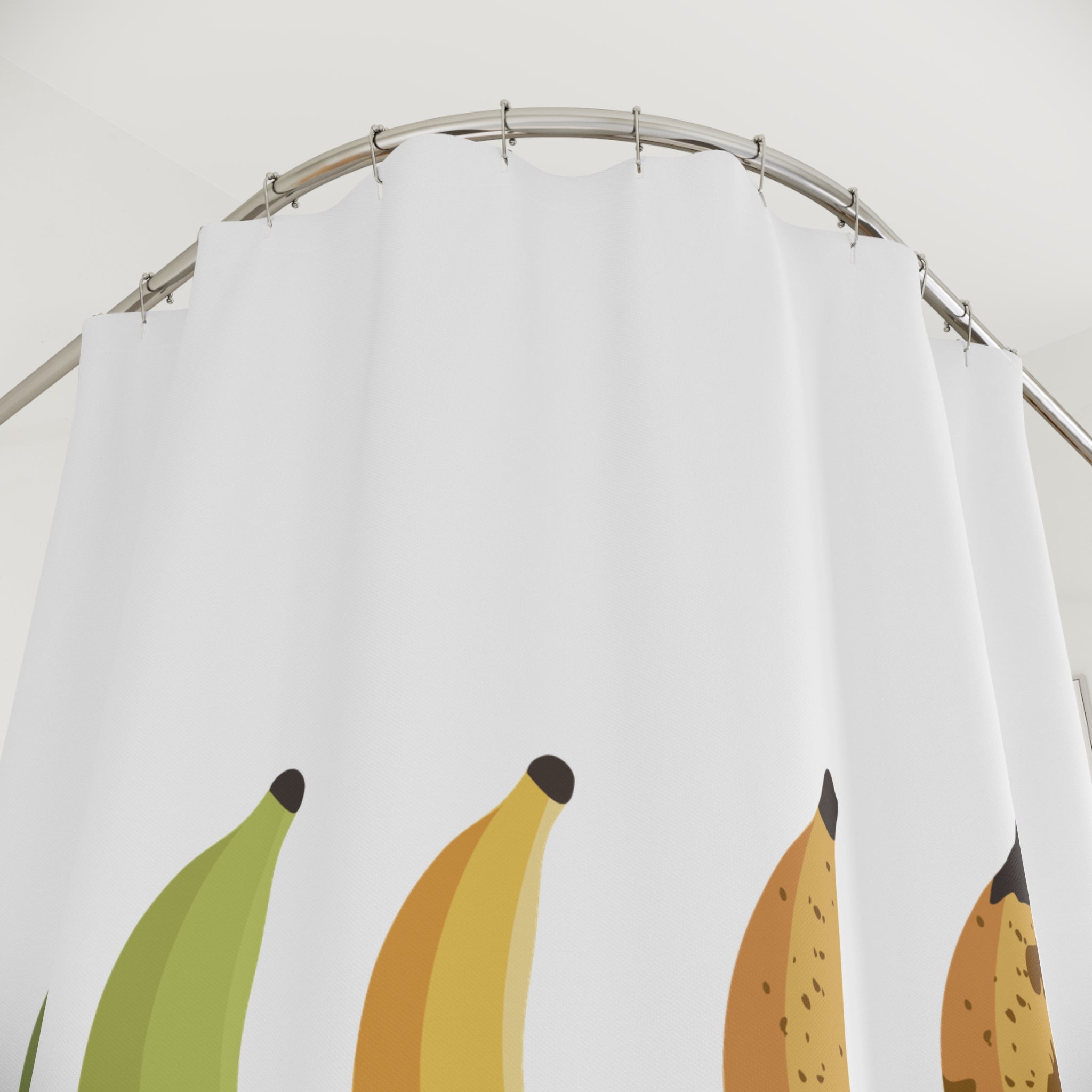 Banana Lifecycle Shower Curtain | Fun Bathroom Decor, Unique Gift, Modern Home Accessories, Kitchen & Bath Decor, Tropical Vibe