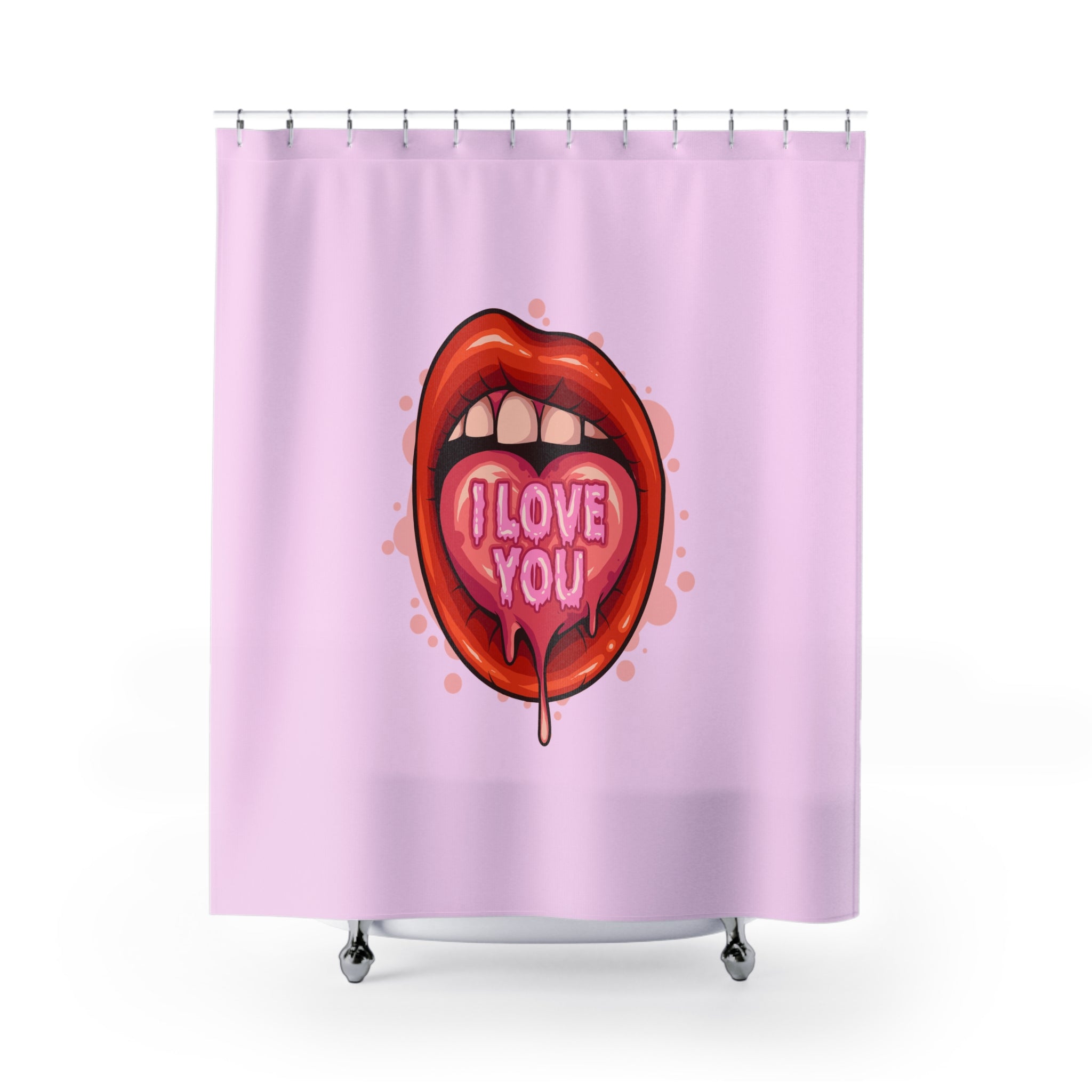 Bold Love Shower Curtain, Romantic Bathroom Decor, Fun Gift for Couples, Flirty Home Accent, Holiday & Valentine’s Day Decor