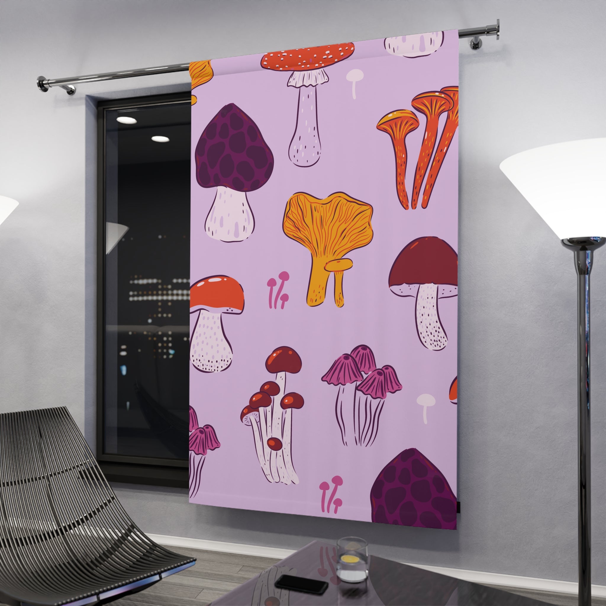 So Much Shroom Pink Blackout Window Curtain