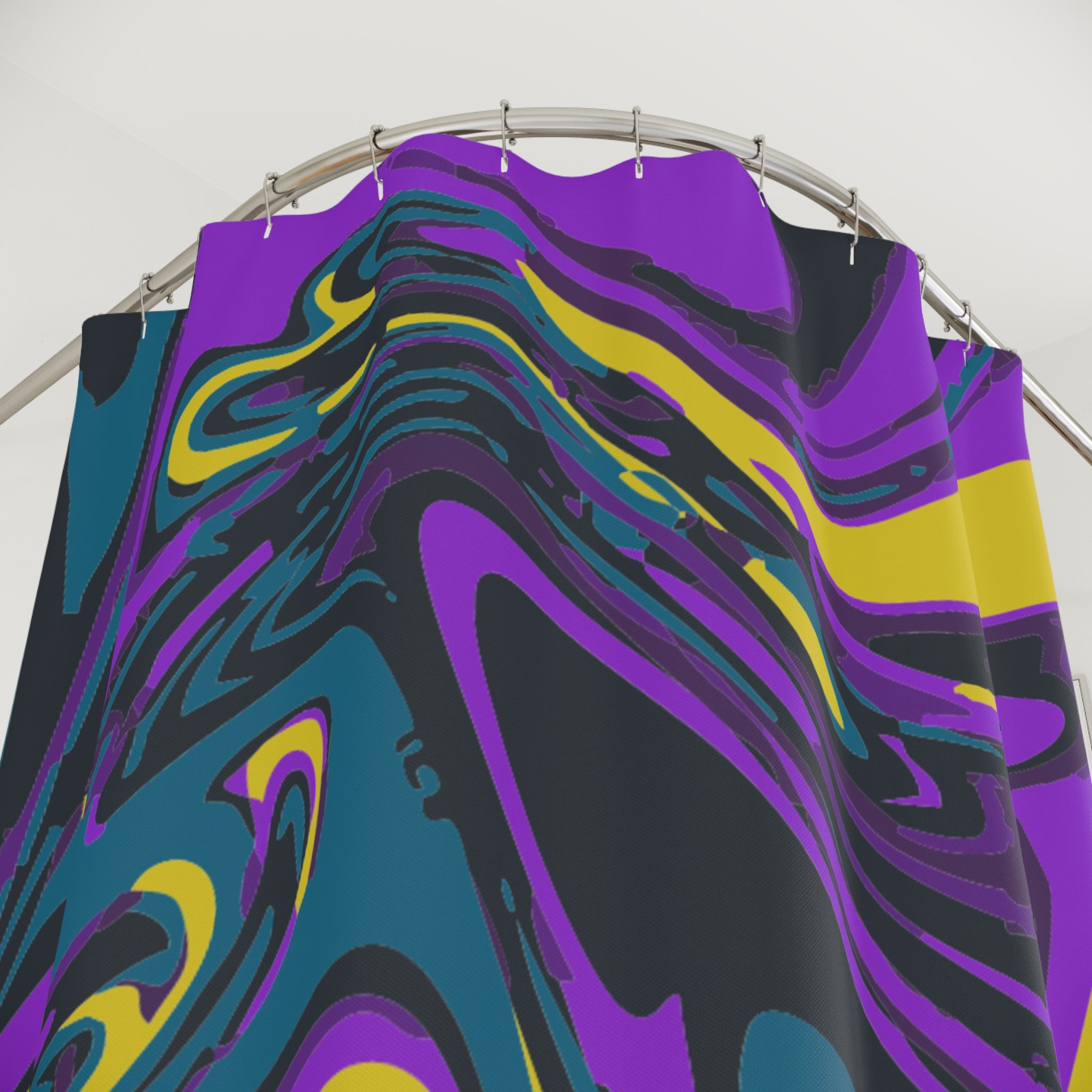 Six Swirl Purplish Design Shower Curtain