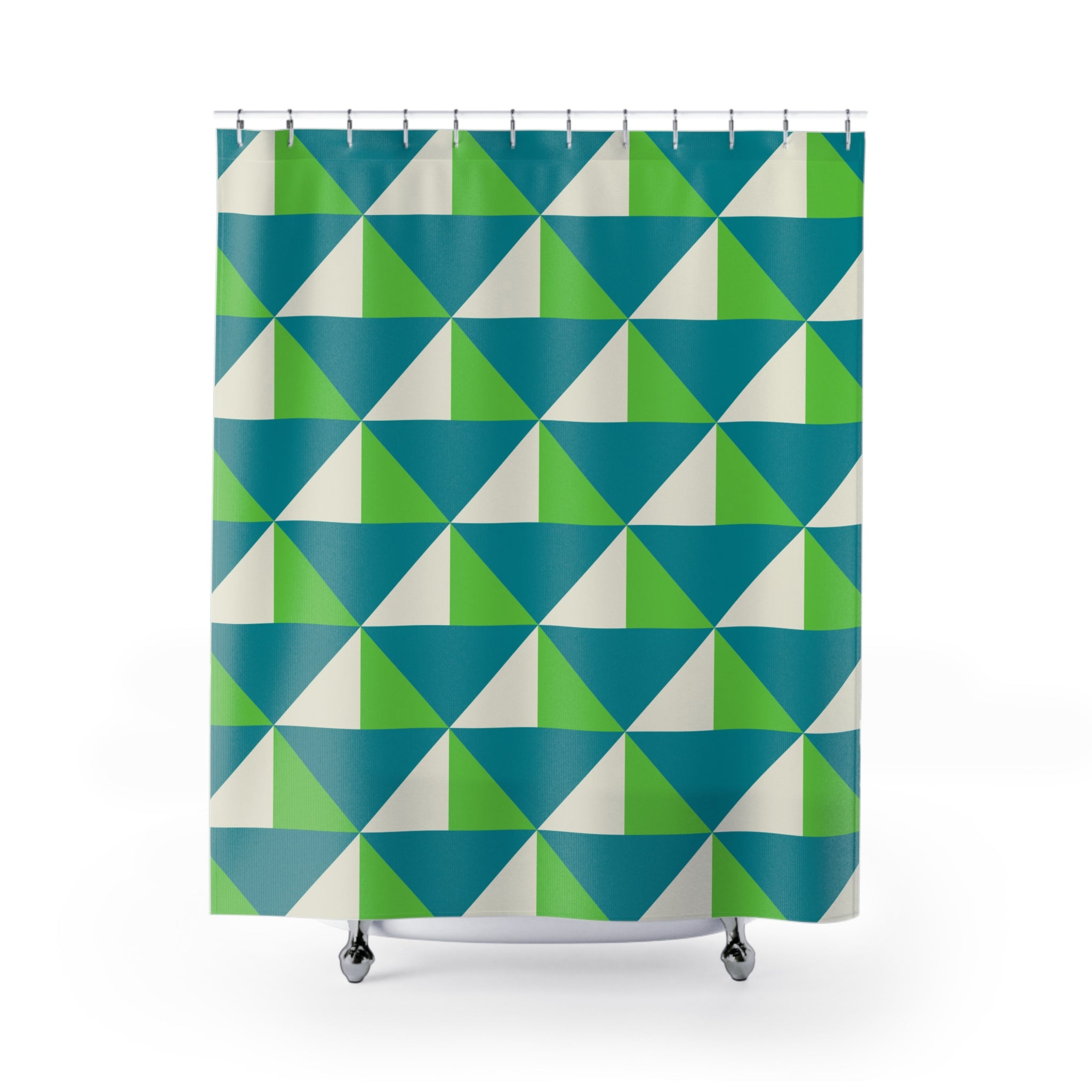 Geometric Pattern Shower Curtain, Modern Bathroom Decor, Colorful Design, Gift for Home, Stylish Shower Accessories