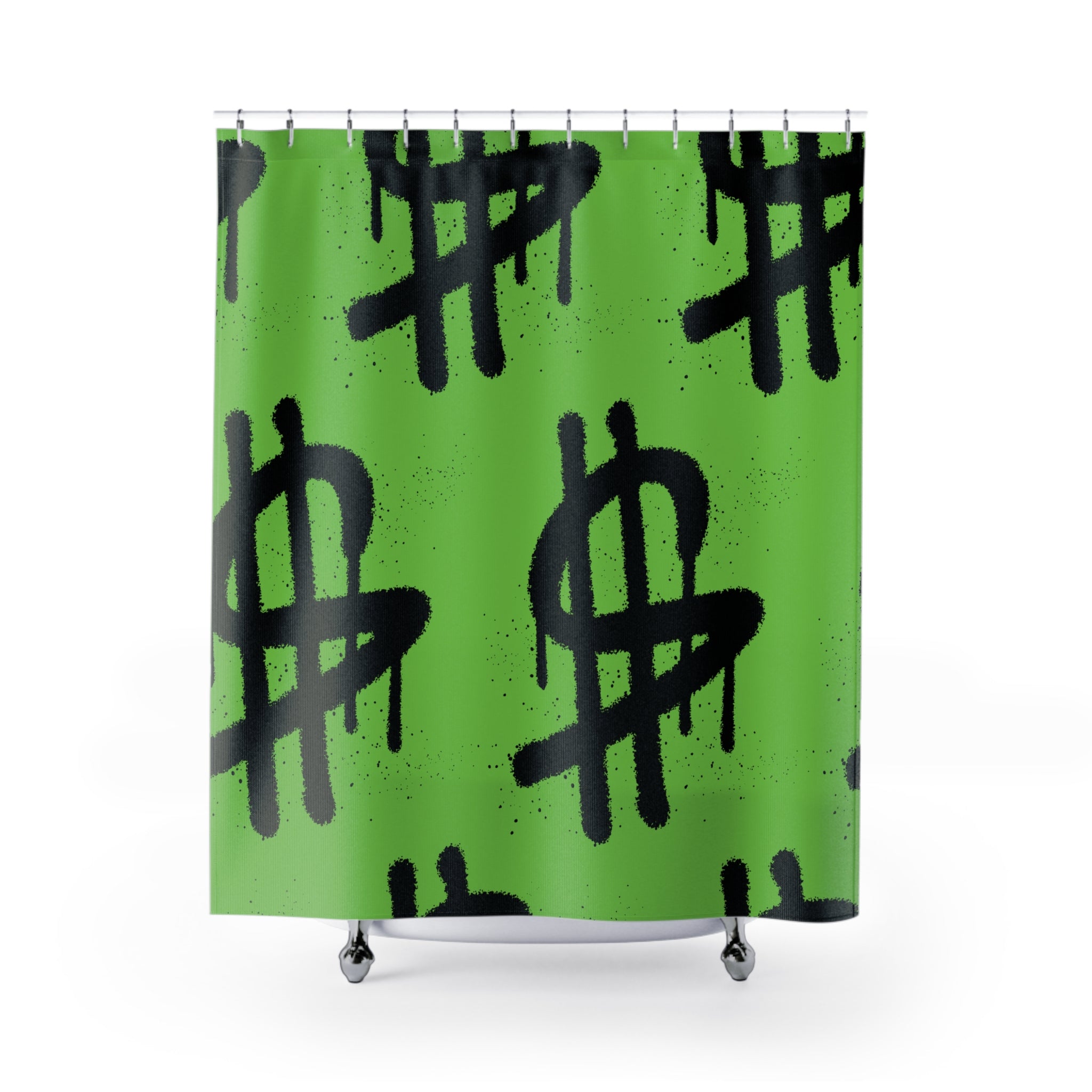 Head Full of Money - Bold Motivational Shower Curtain - Just Make That Money, Bathroom Decor, Money-Themed Gift, Home Accessories, Modern Design