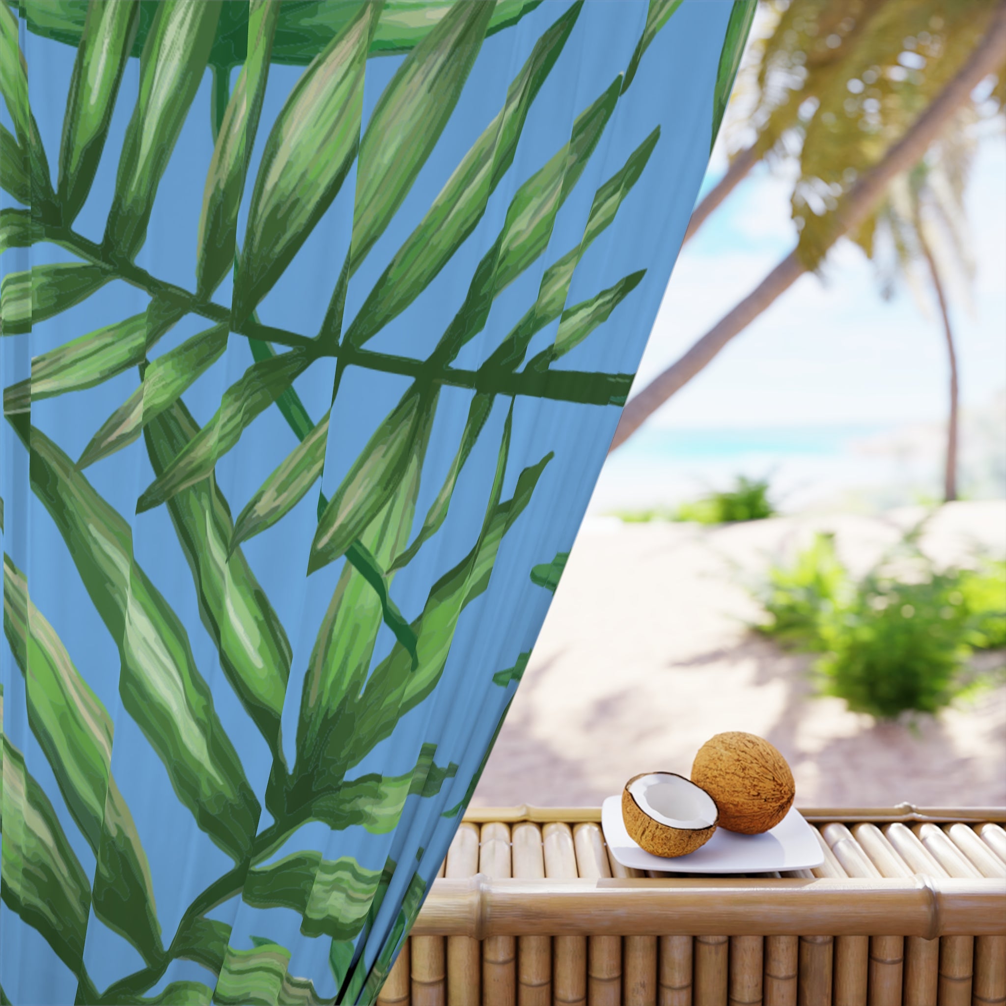 Dads Tropical Leaf Shirt Blackout Window Curtain