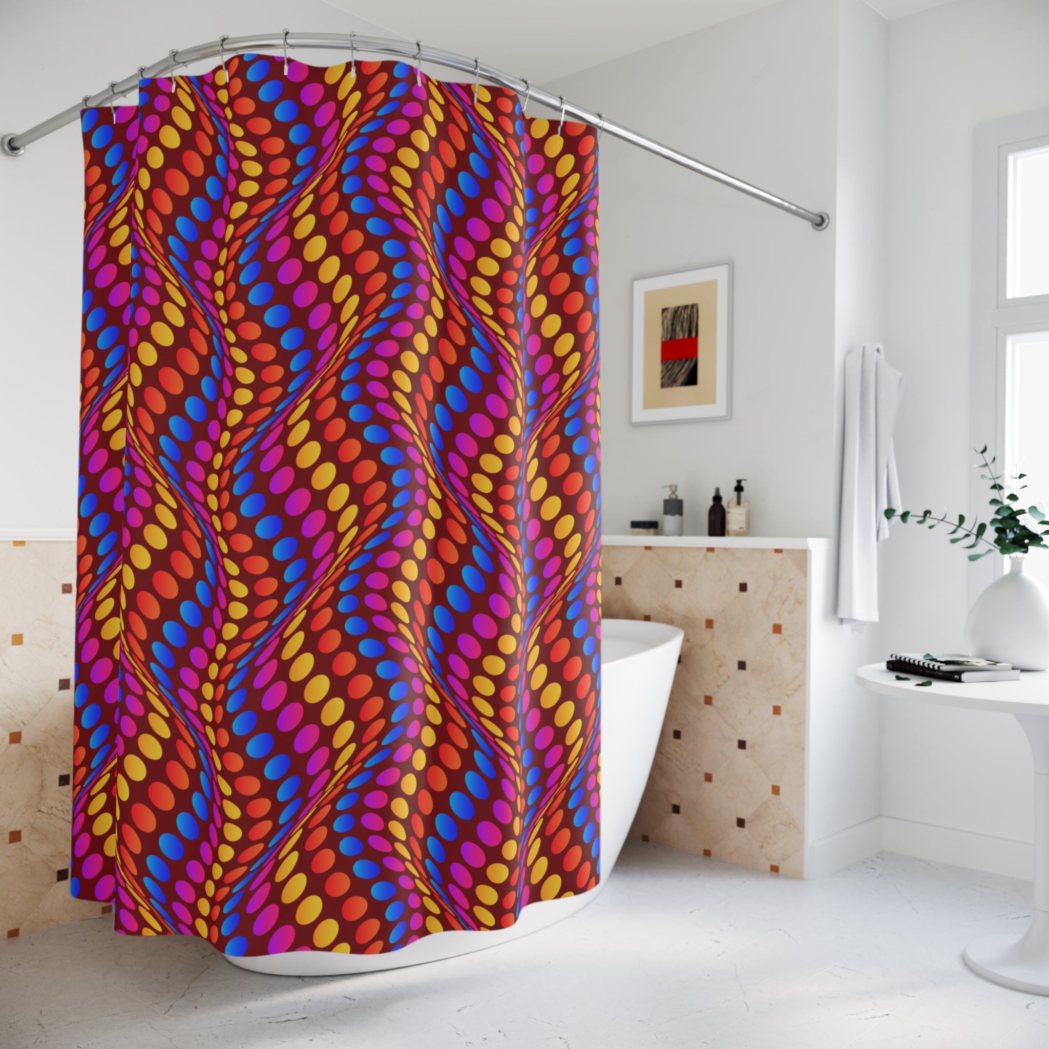 Entranced in a Wave Shower Curtain