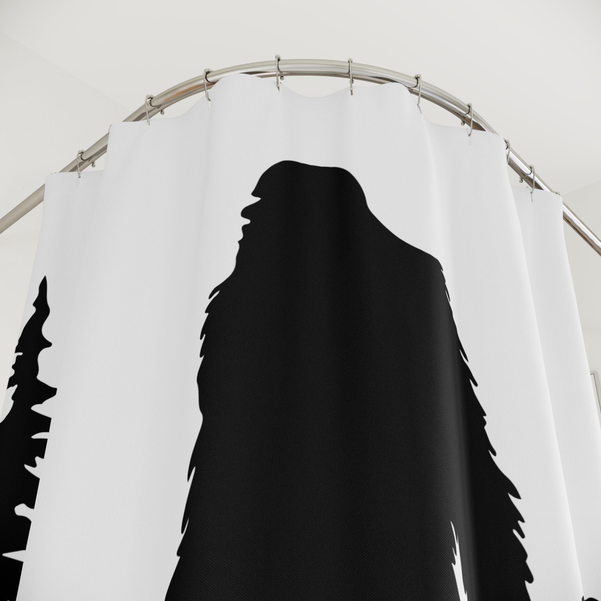 Mystical Bigfoot SilhouetteShower Curtain - Perfect for Nature Lovers, Unique Bathroom Decor, Gift for Adventurers, Housewarming, Camping Theme